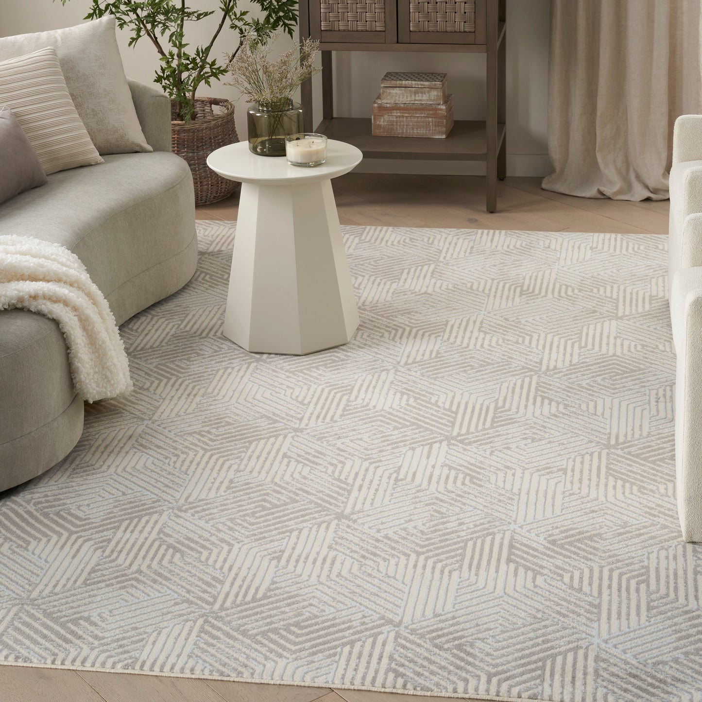 Nourison Home Grafix  Grey  Contemporary