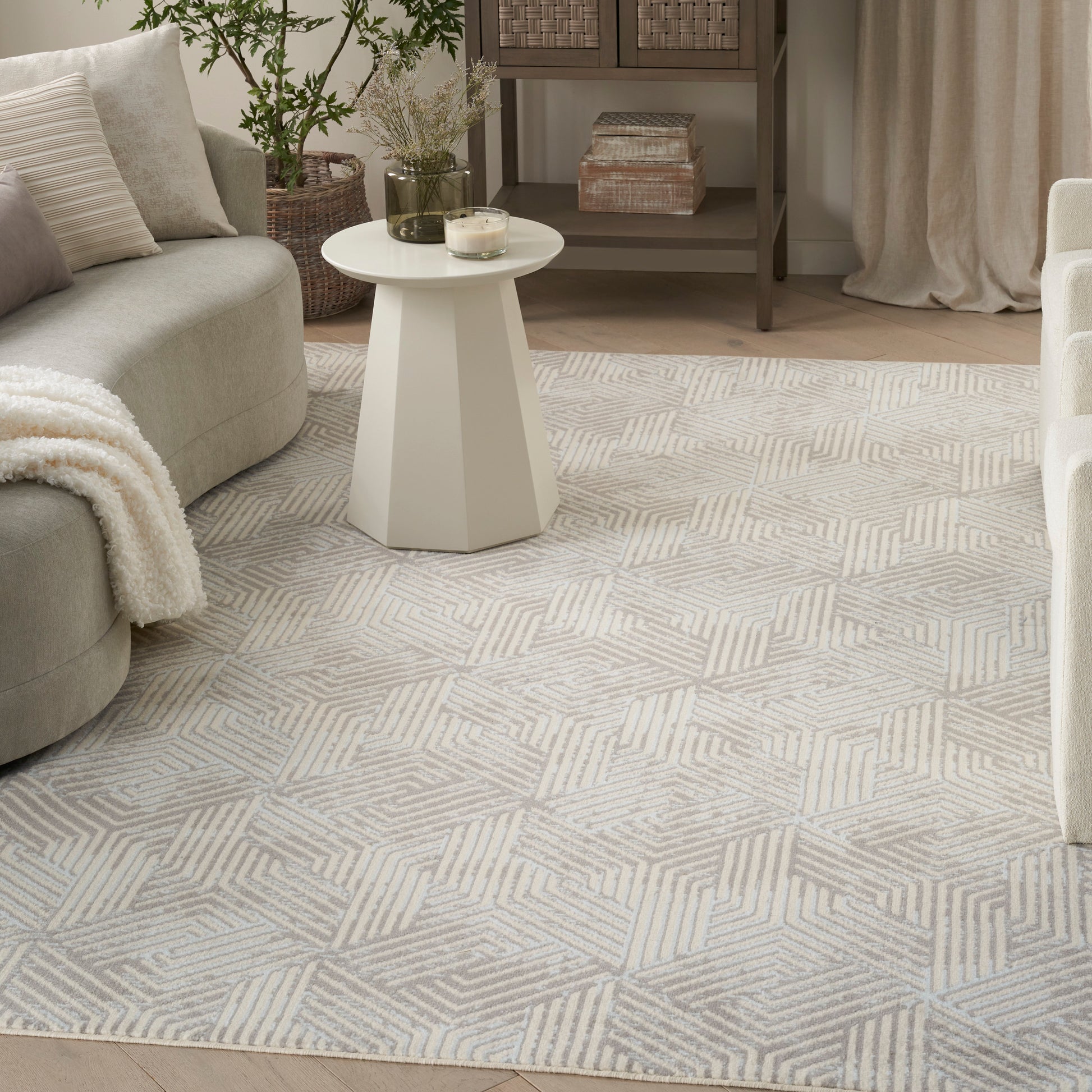 Nourison Home Grafix  Grey  Contemporary