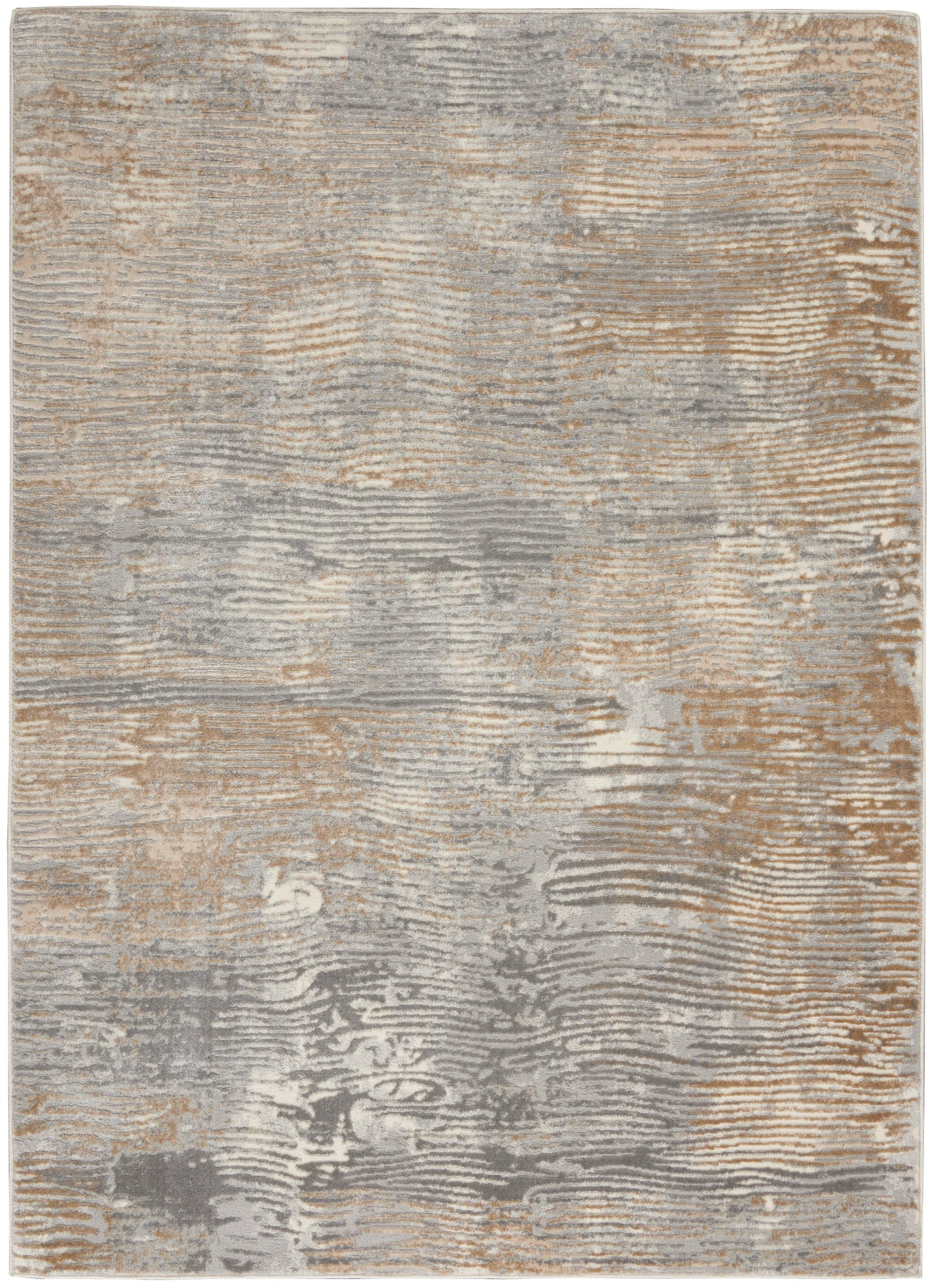 Nourison Home Solace SLA01 Grey Beige Contemporary Power-loomed Rug