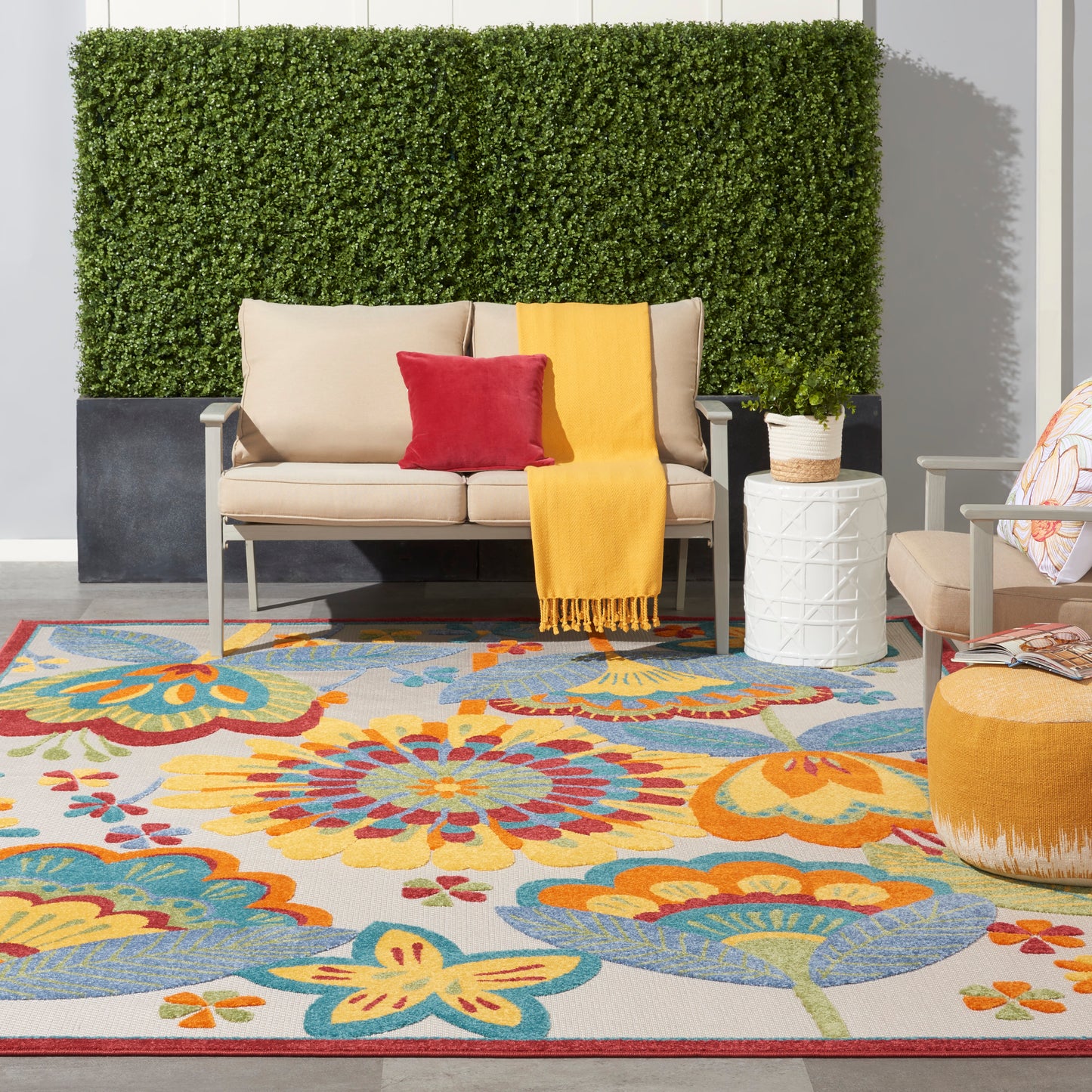 Nourison Home Aloha  Multicolor  Contemporary