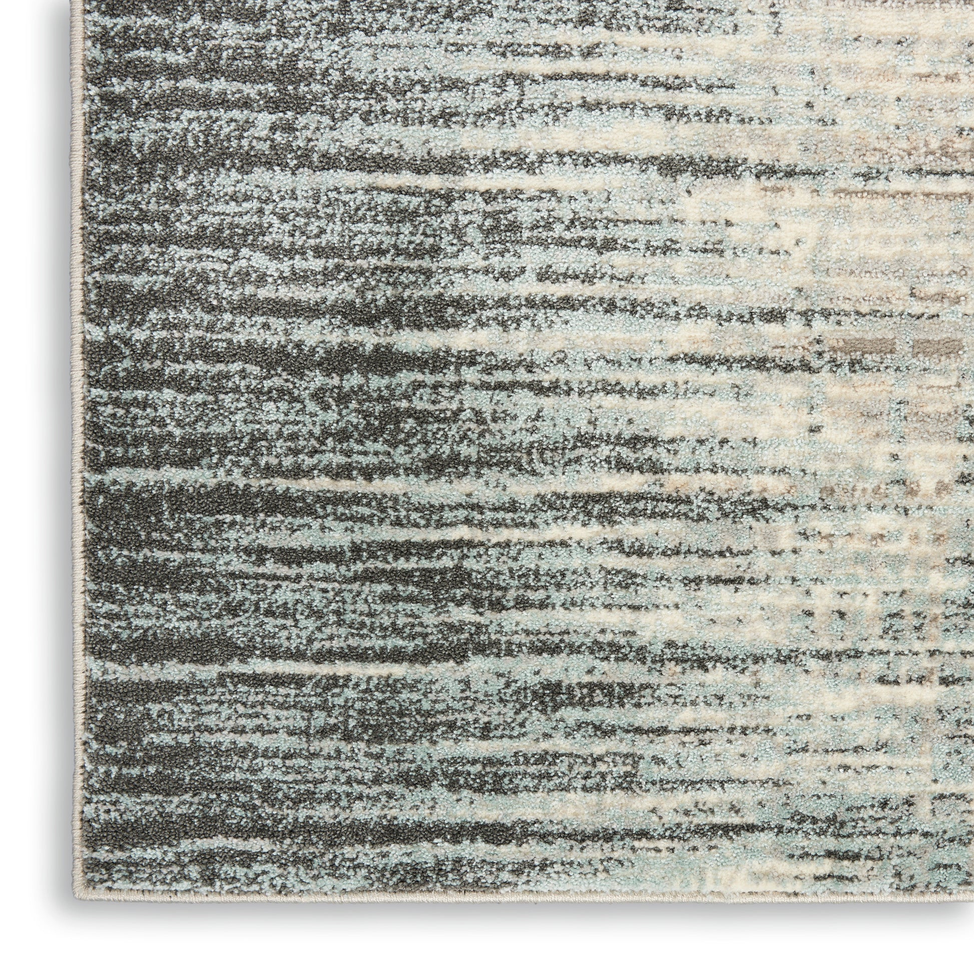 Nourison Home Marmara  Teal Grey  Contemporary