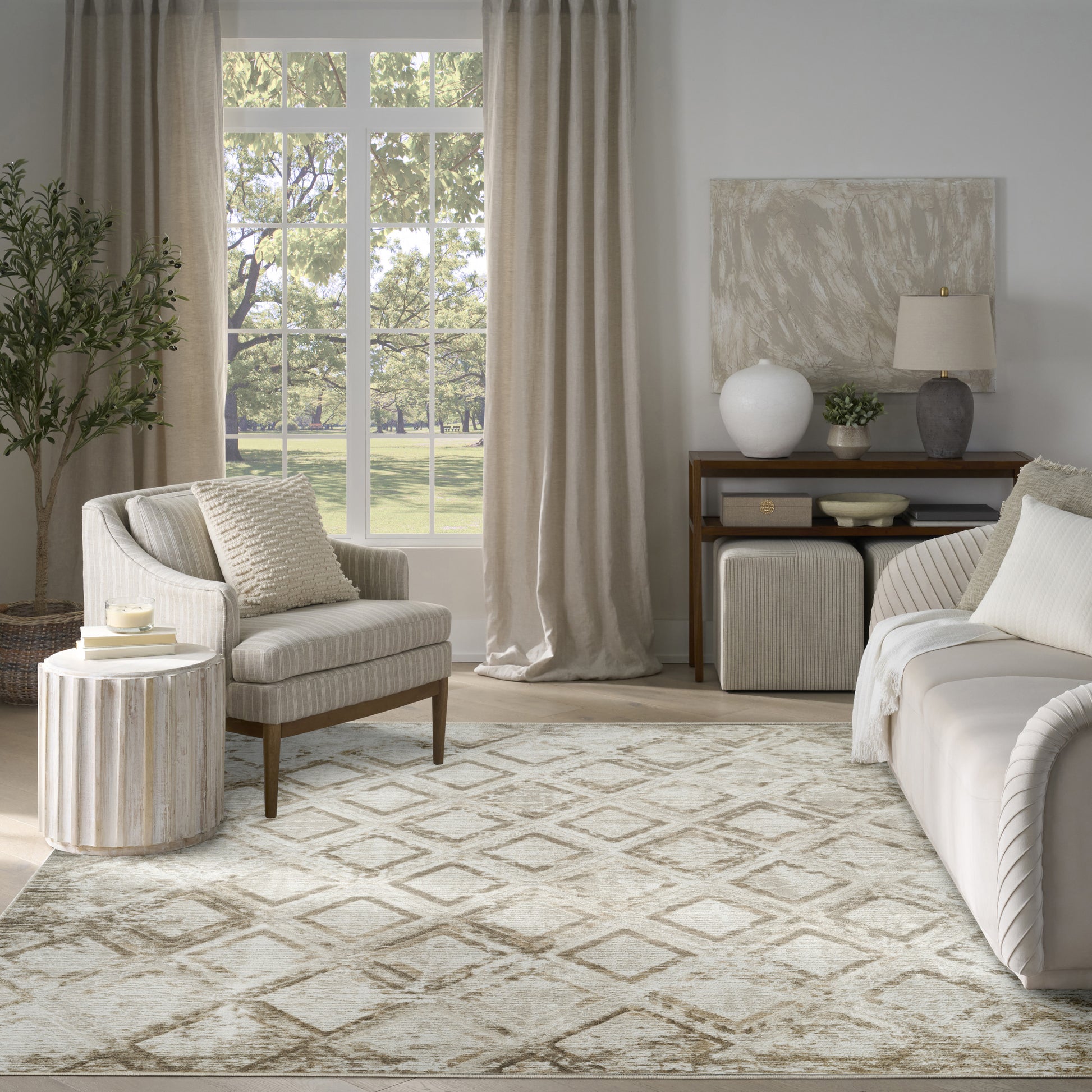 Nourison Home Dekor  Ivory Taupe  Contemporary