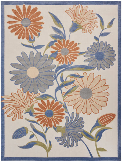 Nourison Home Aloha ALH33 Beige Multicolor Contemporary Power-loomed Rugs