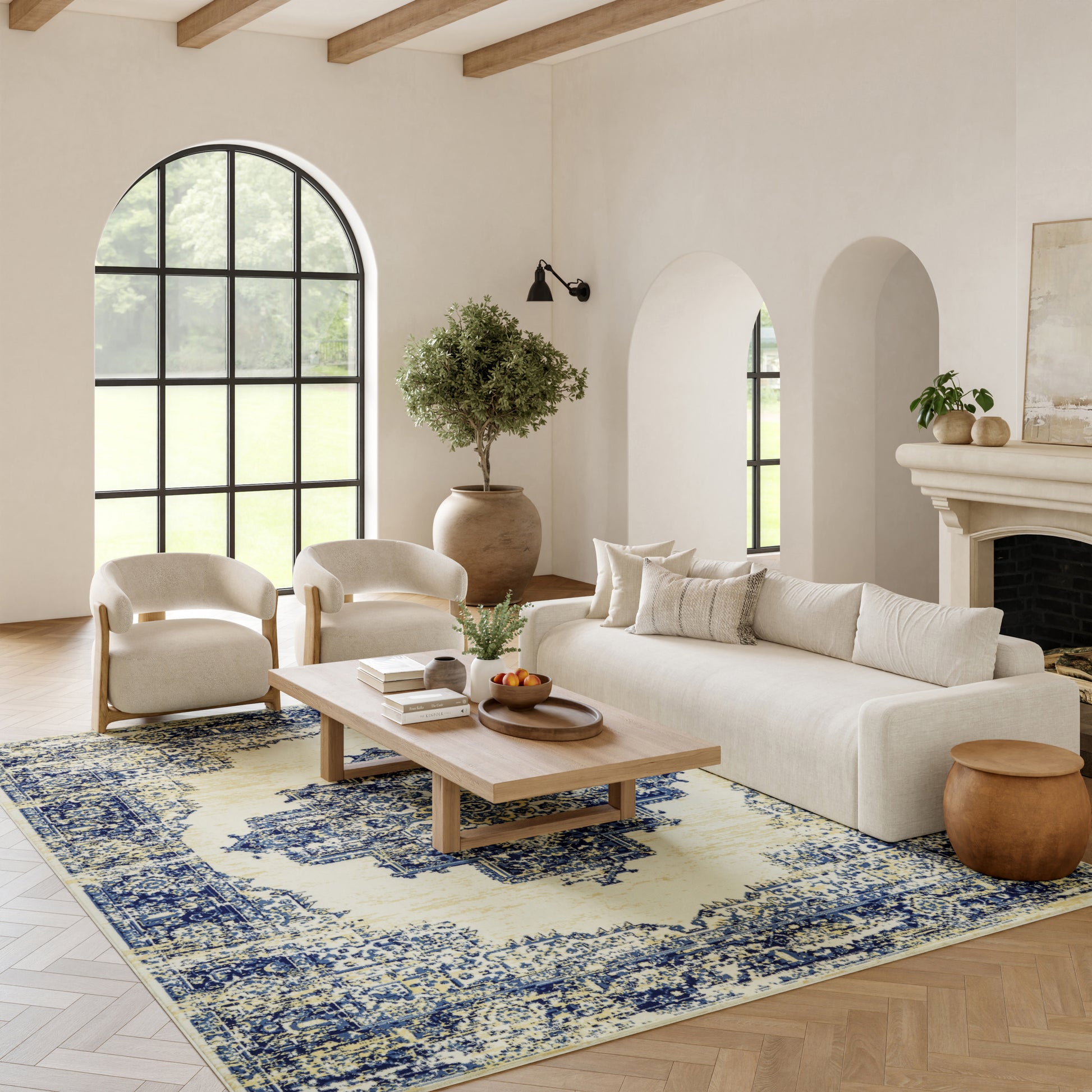 Nourison Home Grafix  White  Transitional