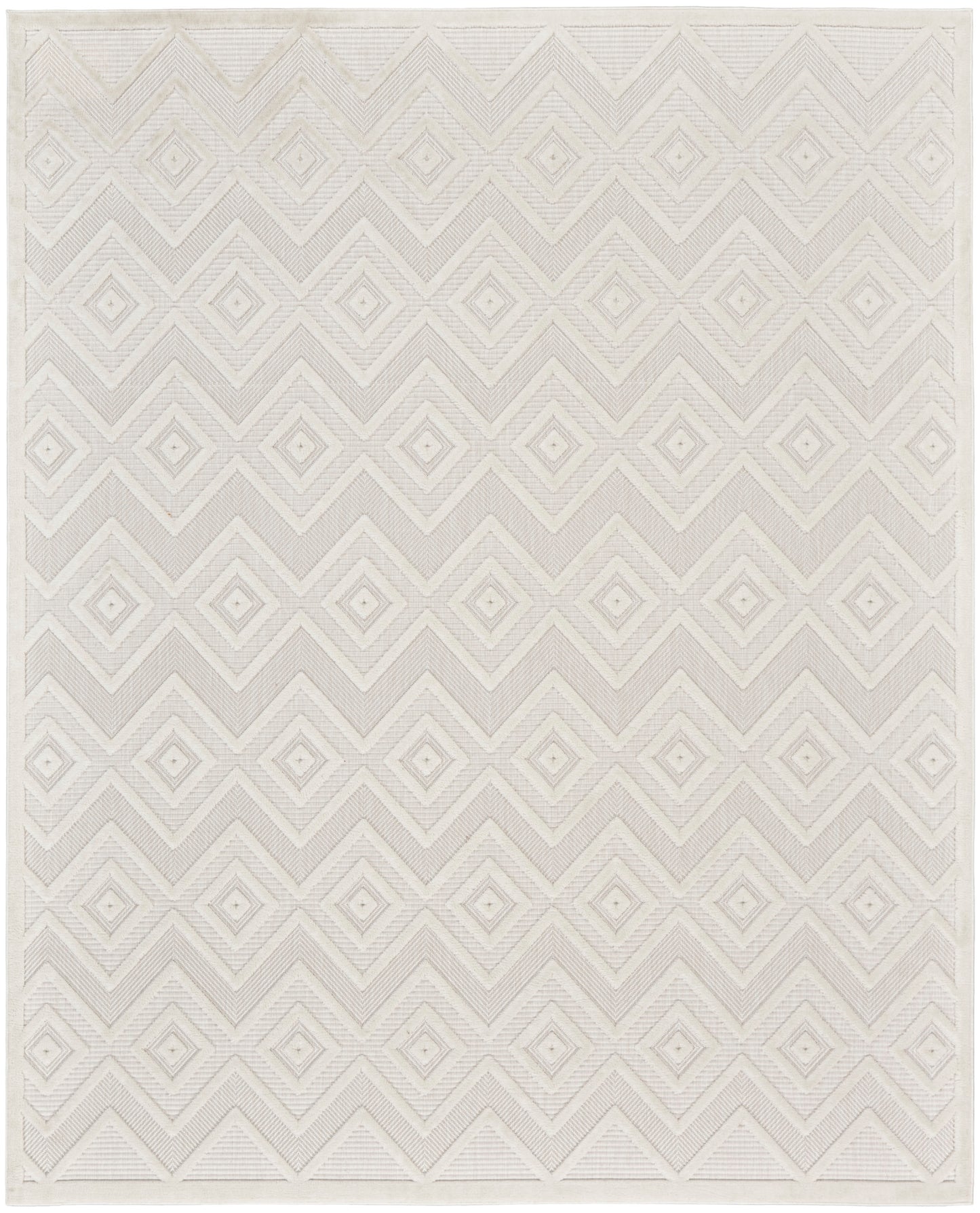 Nourison Home Versatile NRV01 Ivory White Contemporary Flat Weave Rug