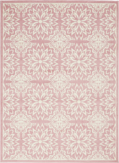 Nourison Home Jubilant JUB06 Ivory Pink Transitional Power-loomed Rug