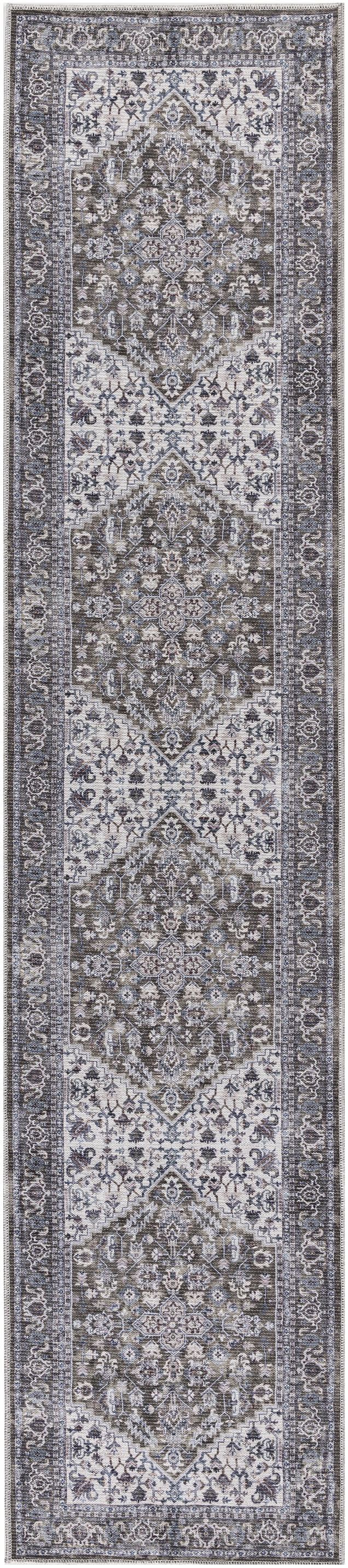 Nourison Home New Concept Washables SR104 Olive Ivory Traditional Machine Woven Rug
