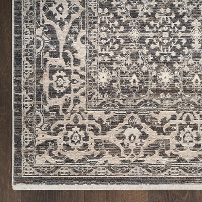 Nourison Home Shadows  Charcoal Ivory  Traditional
