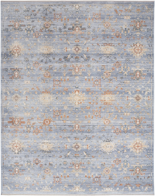 Nourison Home Elegant Heirlooms  Blue Ivory  Traditional