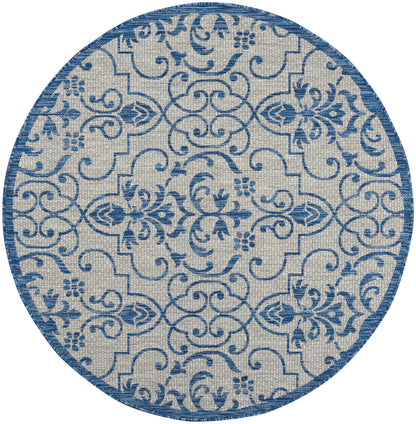 Nourison Home Country Side CTR04 Ivory Blue Transitional Power-loomed Rug