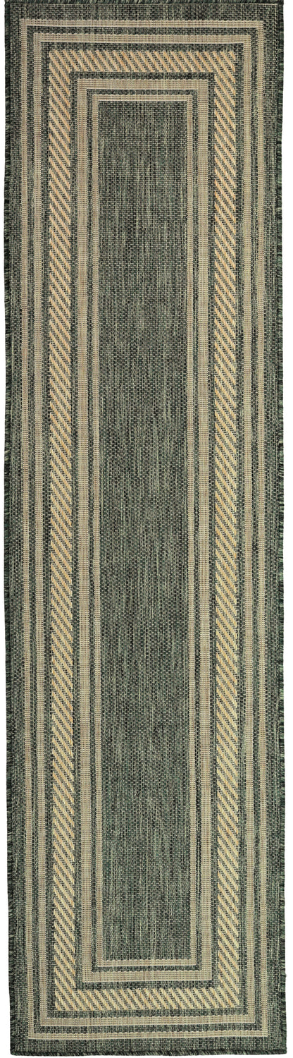 Nourison Home Horizon Indoor/Outdoor HOZ03 Green Contemporary Power-loomed Rug