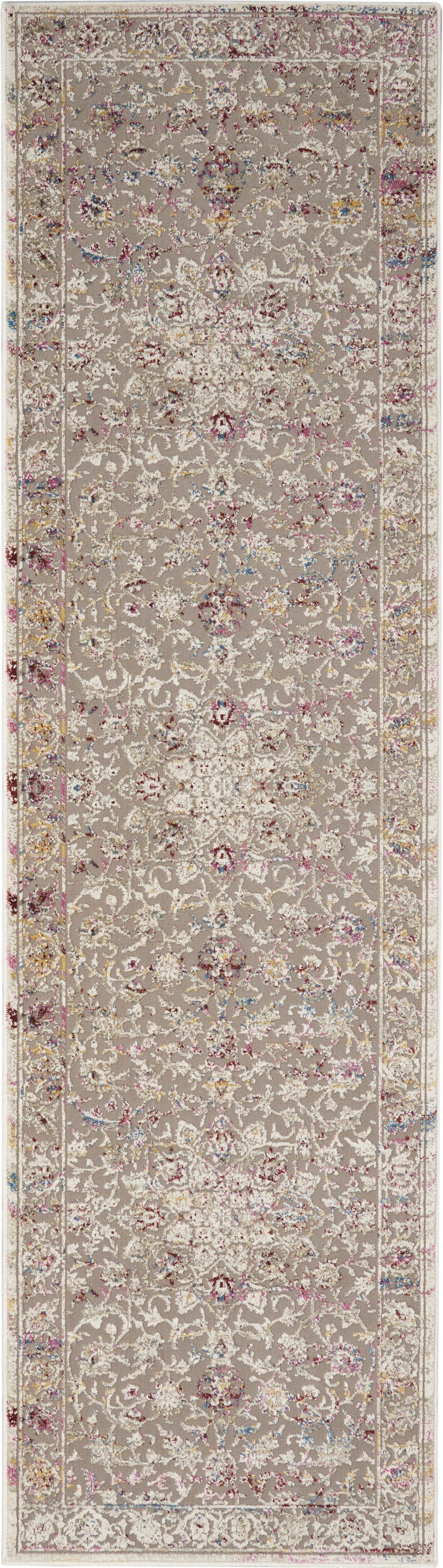 Nourison Home Melody MEL02 Grey Multicolor Traditional Power-loomed Rug