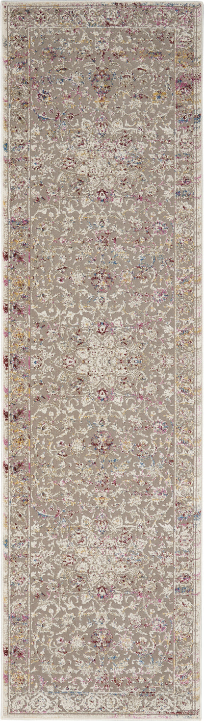 Nourison Home Melody MEL02 Grey Multi Traditional Power-loomed Rug