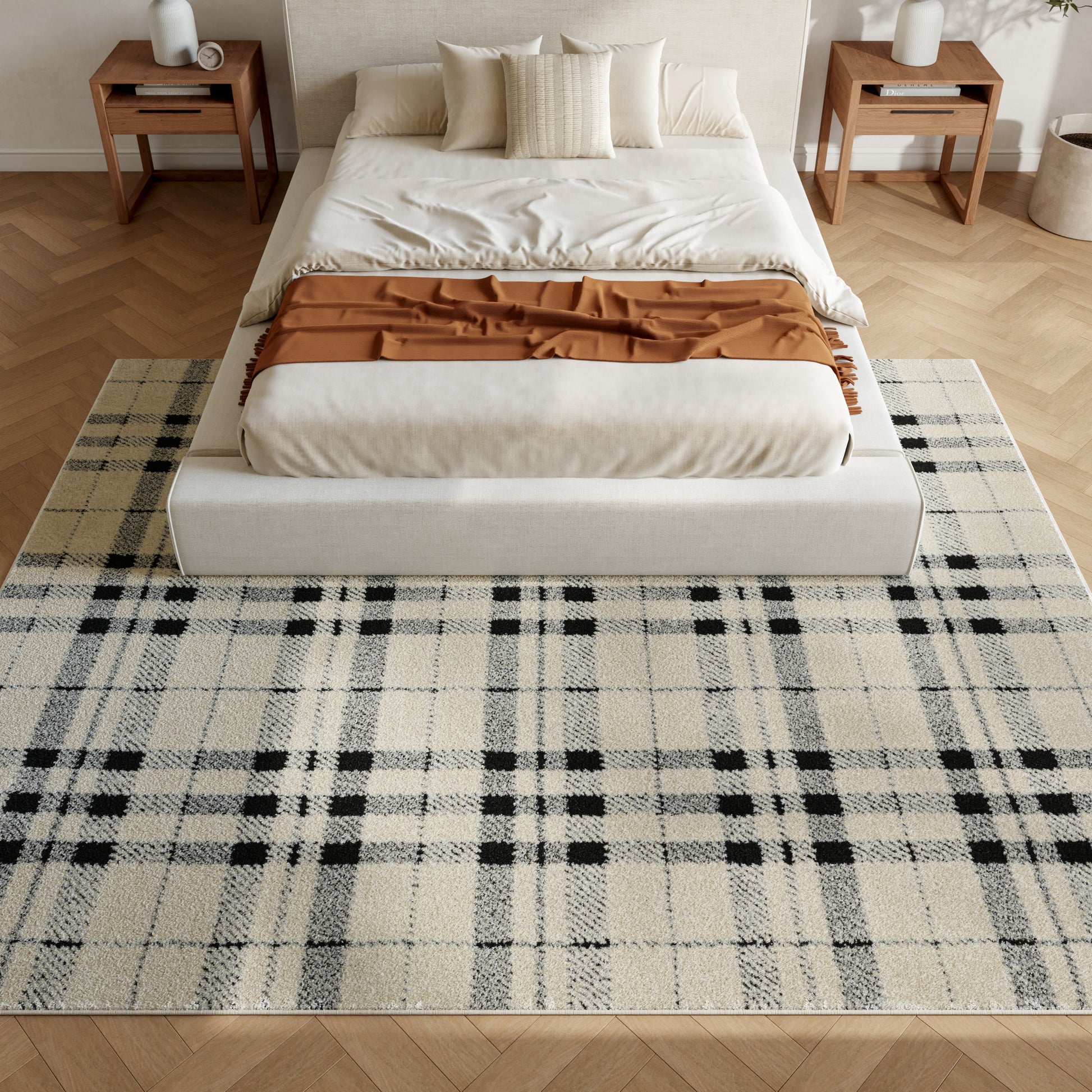 Nourison Home Modern Comfort  Ivory Black  Contemporary