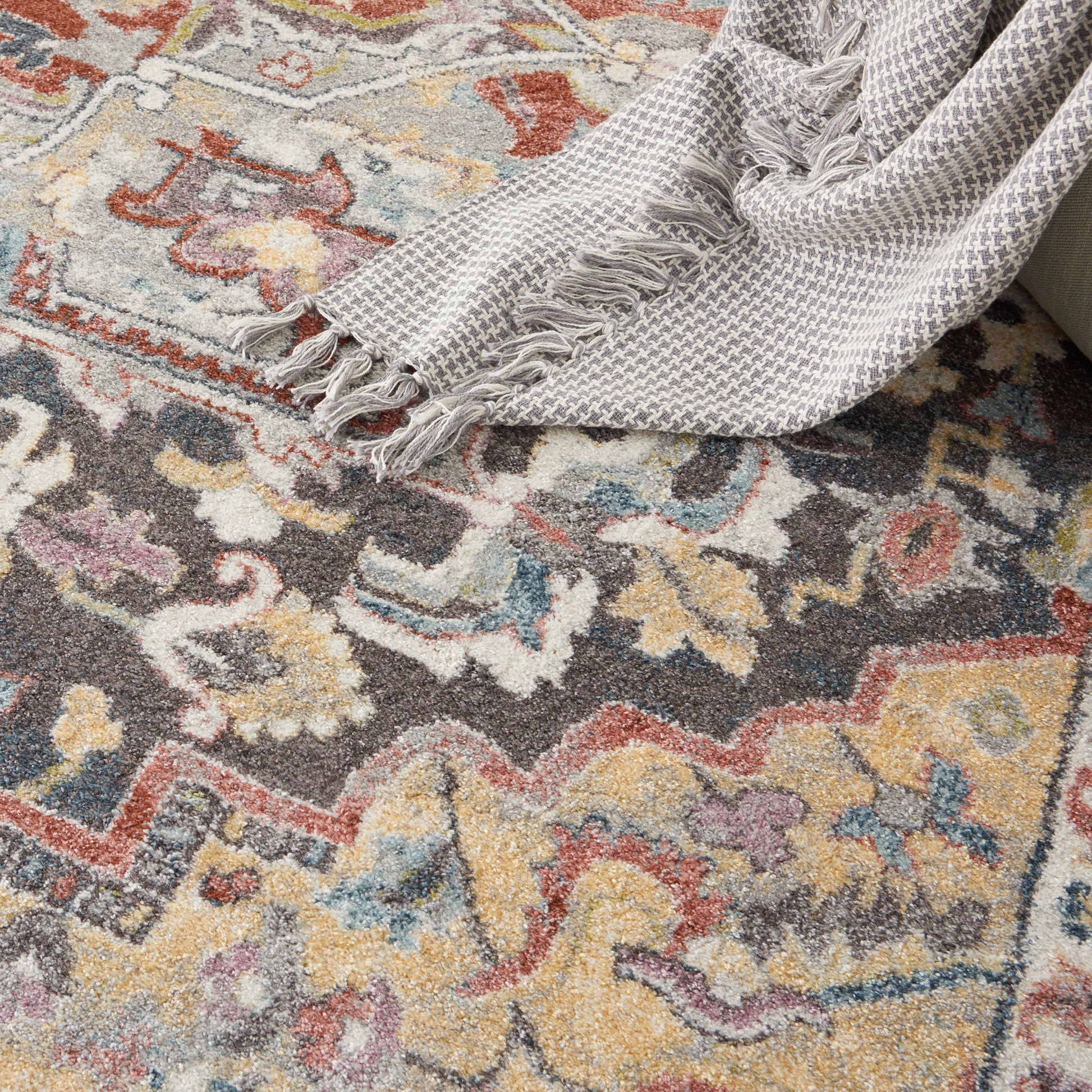 Nourison Home Soraya  Charcoal Multi  Traditional