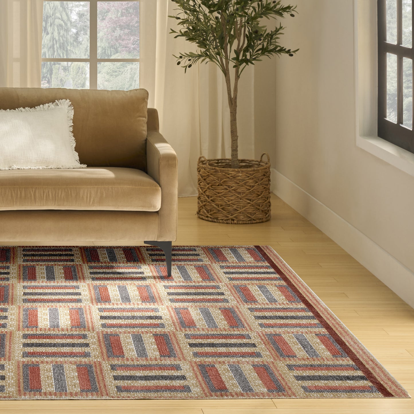 Nourison Home Nordic  Multicolor  Contemporary