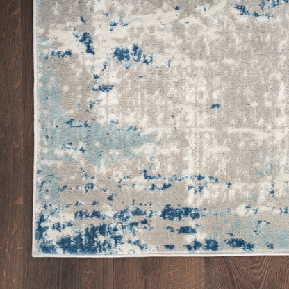 Nourison Home Quarry  Ivory Grey Blue  Contemporary