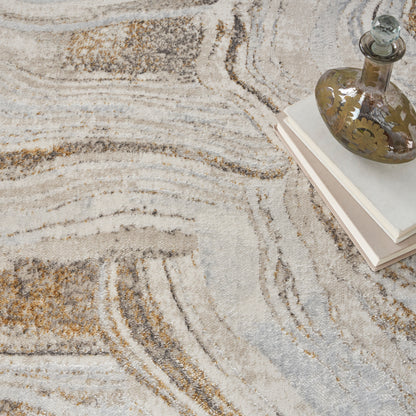 Nourison Home Glitz  Grey Gold  Contemporary