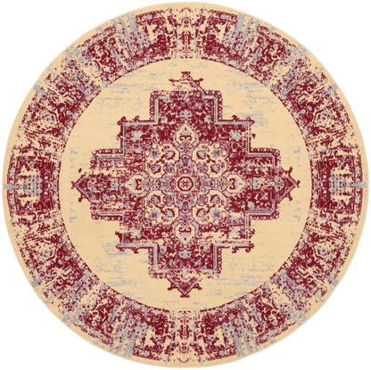Nourison Home Grafix GRF14 Cream Red Transitional Power-loomed Rug