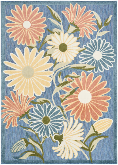 Nourison Home Aloha ALH33 Blue Sage Contemporary Power-loomed Rugs