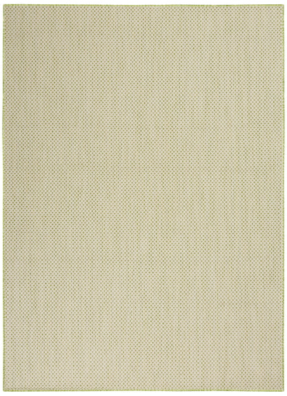 Nourison Home Courtyard COU01 Ivory Green Contemporary Power-loomed Rug