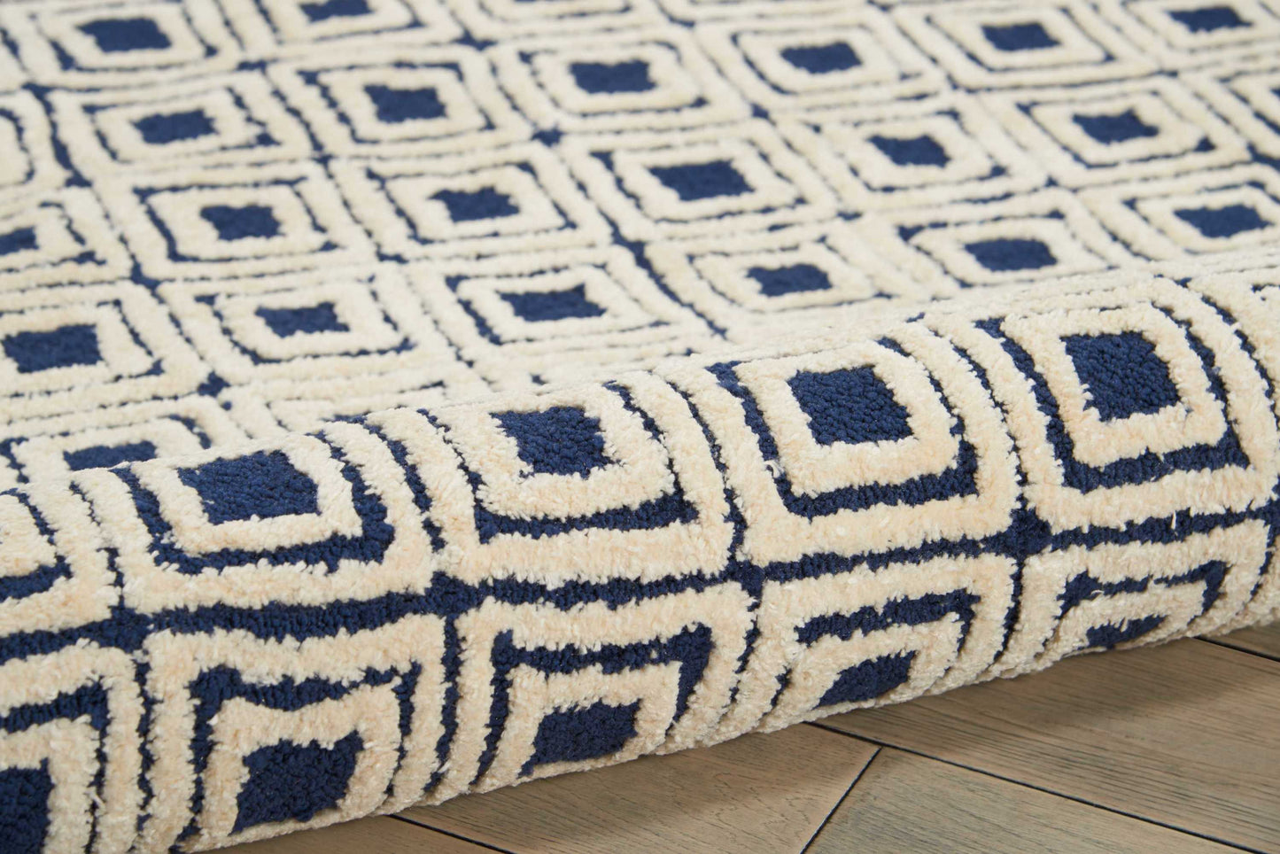 Nourison Home Deco Mod  Navy Ivory  Transitional