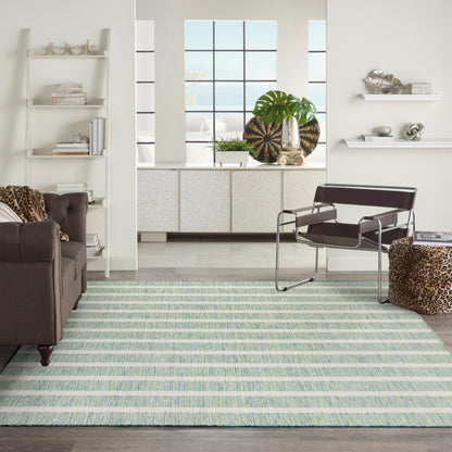 Nourison Home Positano  Blue Green Ivory  Contemporary