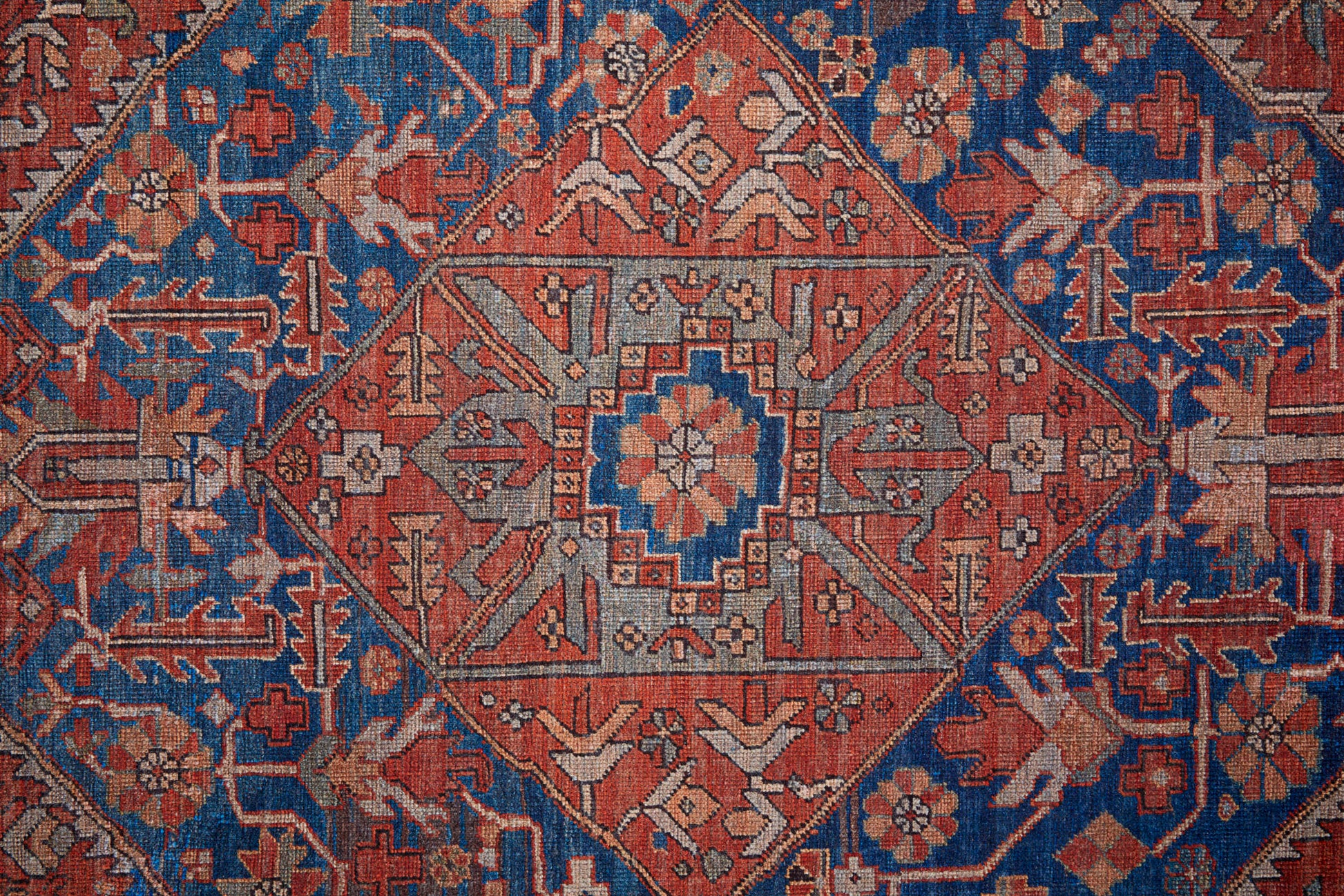 Feizy Rawlins  Red Navy Transitional/Bohemian & Eclectic/Vintage