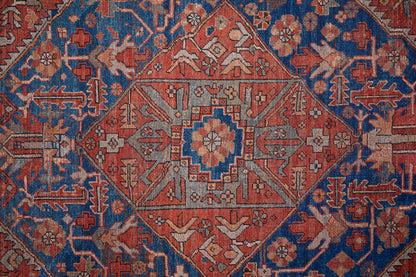 Feizy Rawlins  Red Navy Transitional/Bohemian & Eclectic/Vintage