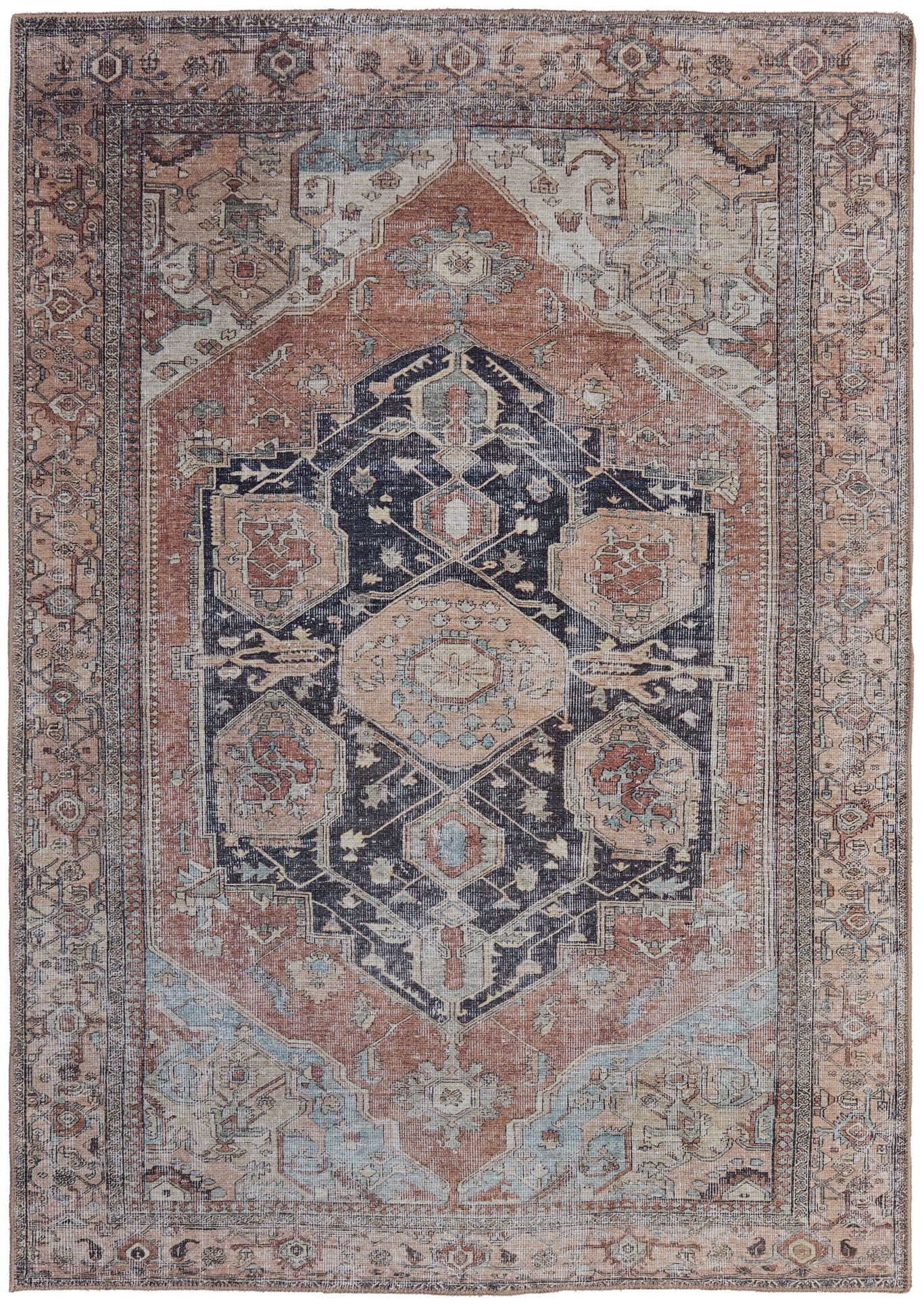 Feizy Percy  Brown Rust Transitional/Bohemian & Eclectic/Classic