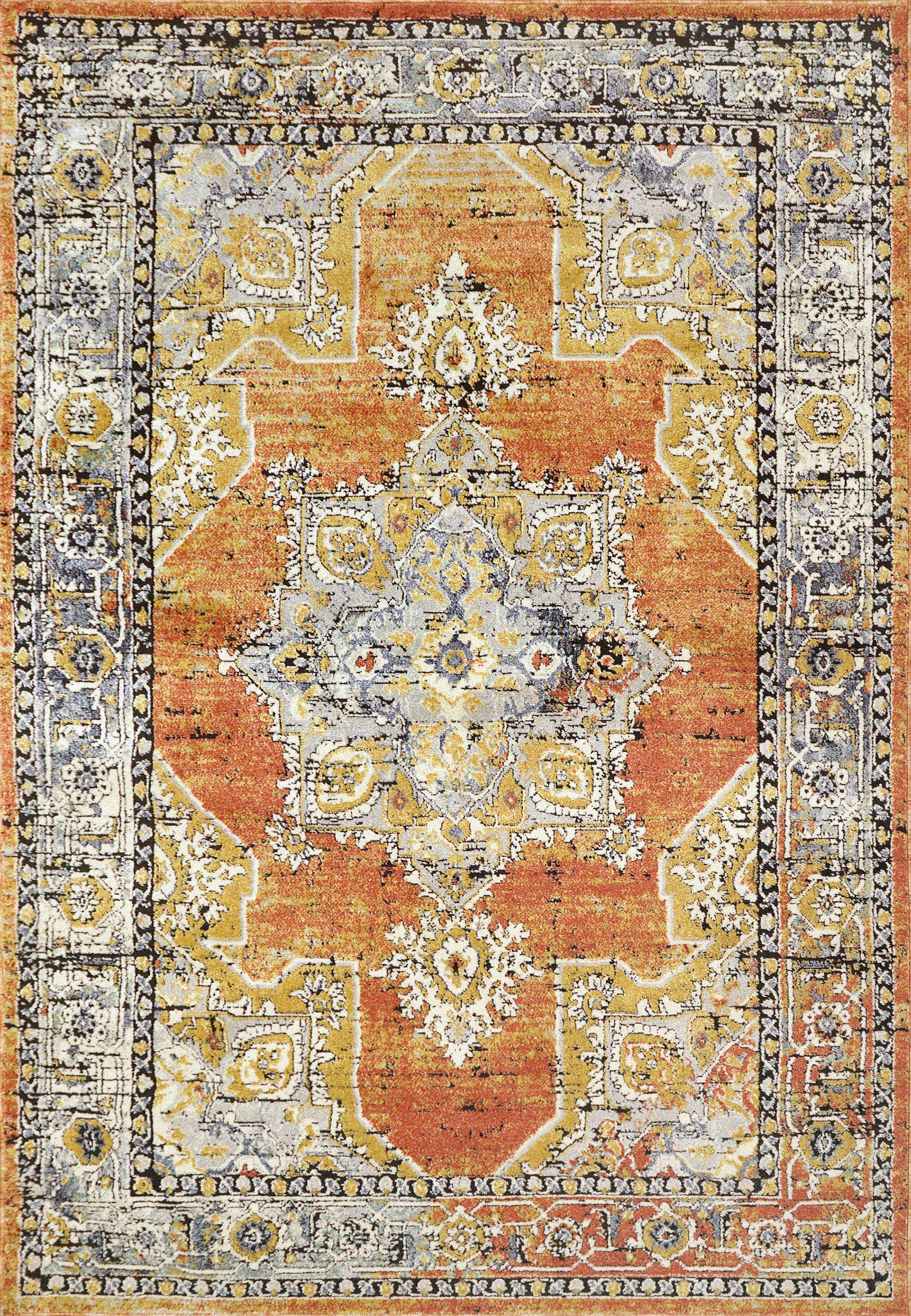 Dynamic Rugs Mabel  Rust Navy Multi  Traditional