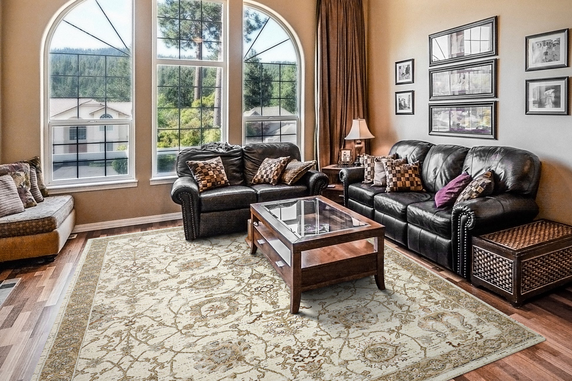 Dynamic Rugs Octo  Taupe Multi  Traditional