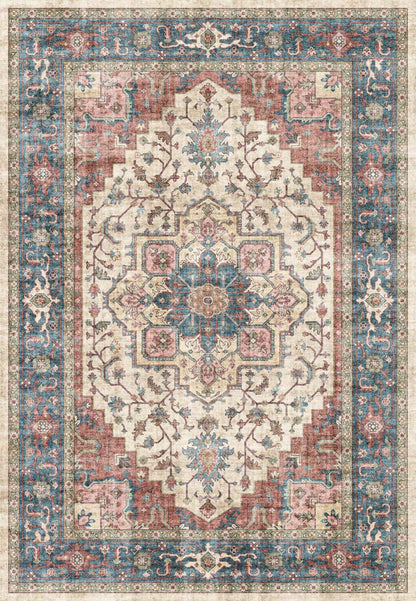 Dynamic Rugs Elise  Red Blue Beige  Traditional