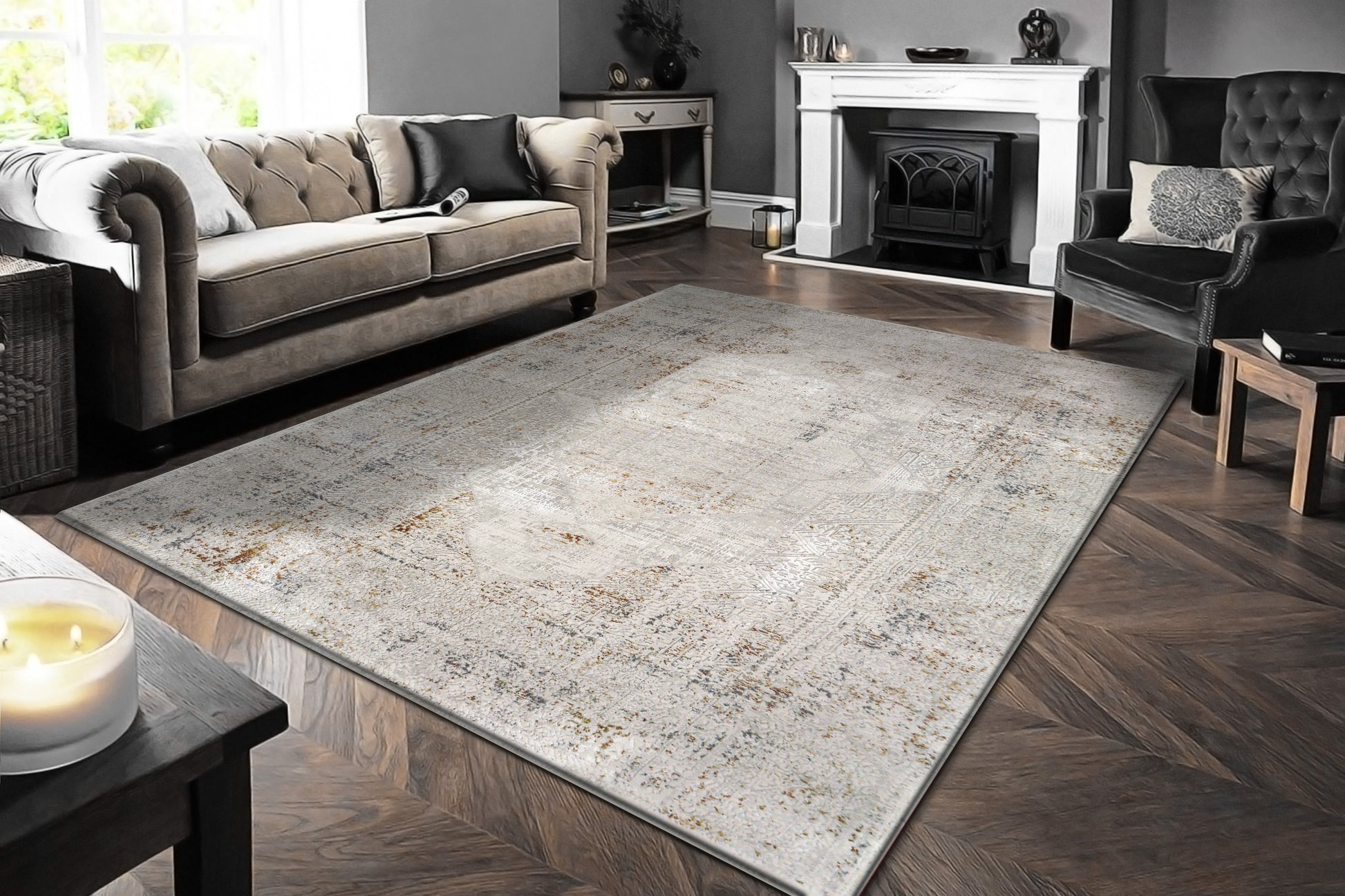 Dynamic Rugs Renaissance  Ivory Multi  Modern