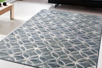 Dynamic Rugs Eclipse  Blue  Contemporary
