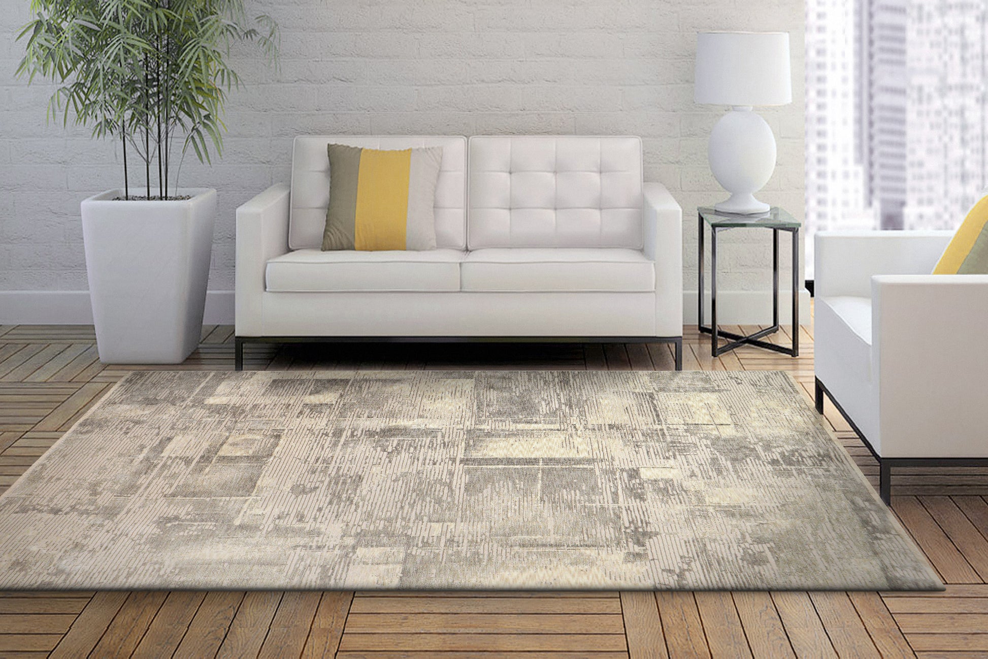 Dynamic Rugs Hudson  Beige Grey  Modern