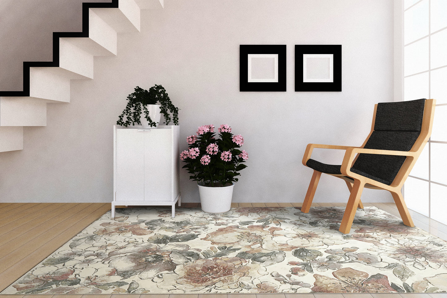 Dynamic Rugs Eclipse  Cream Multi  Contemporary
