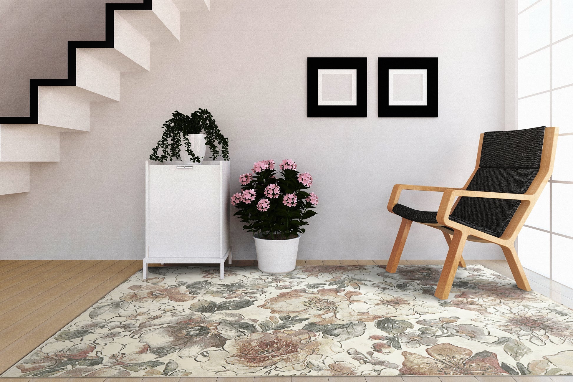 Dynamic Rugs Eclipse  Cream Multi  Contemporary