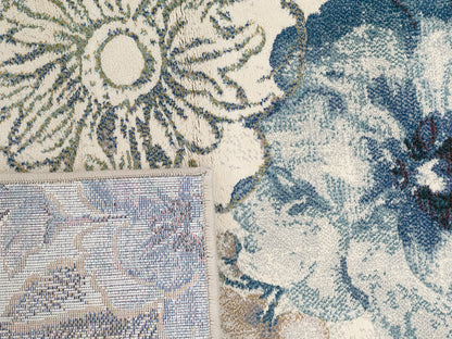 Dynamic Rugs Eclipse  Cream Blue  Transitional