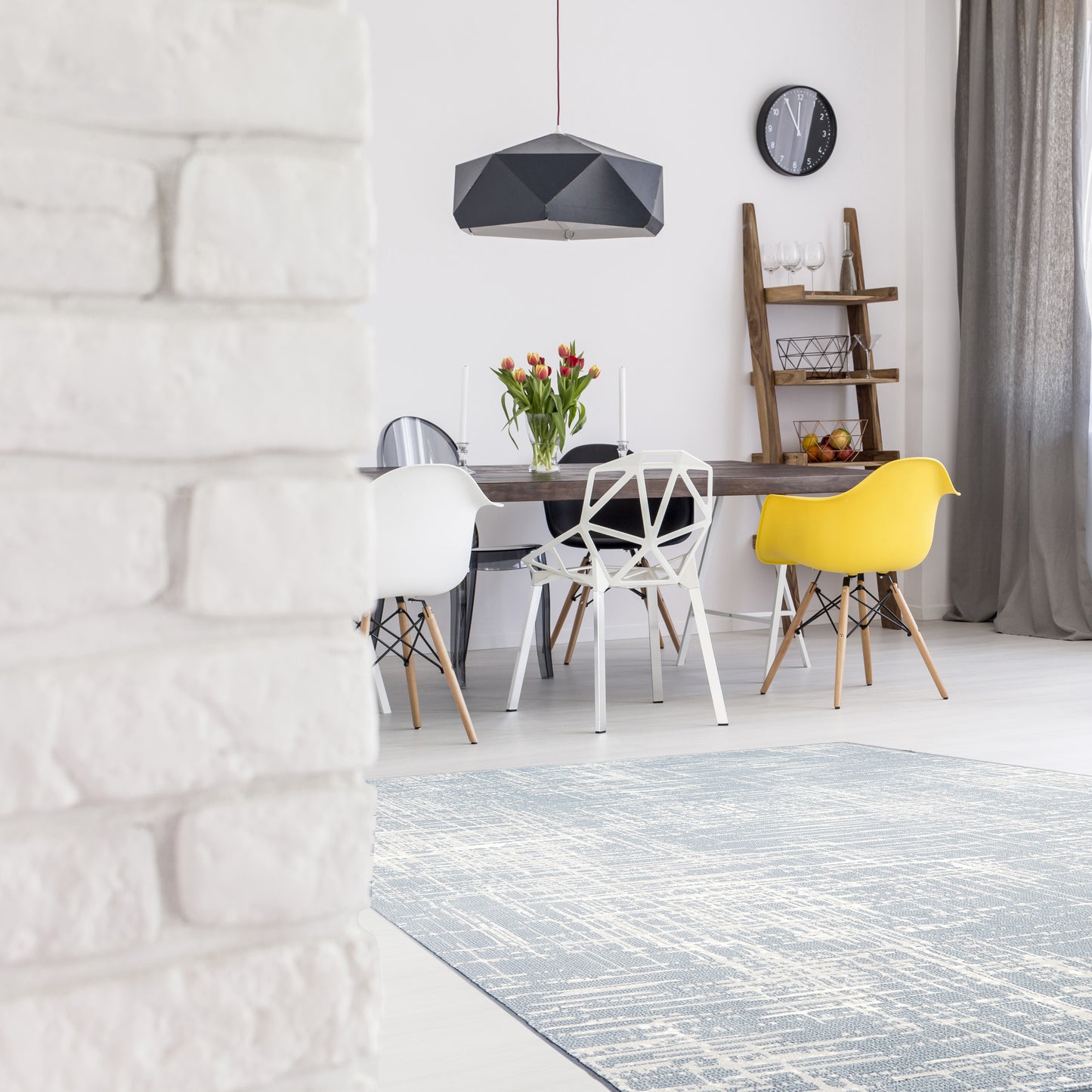 Dynamic Rugs Mysterio  Blue  Contemporary