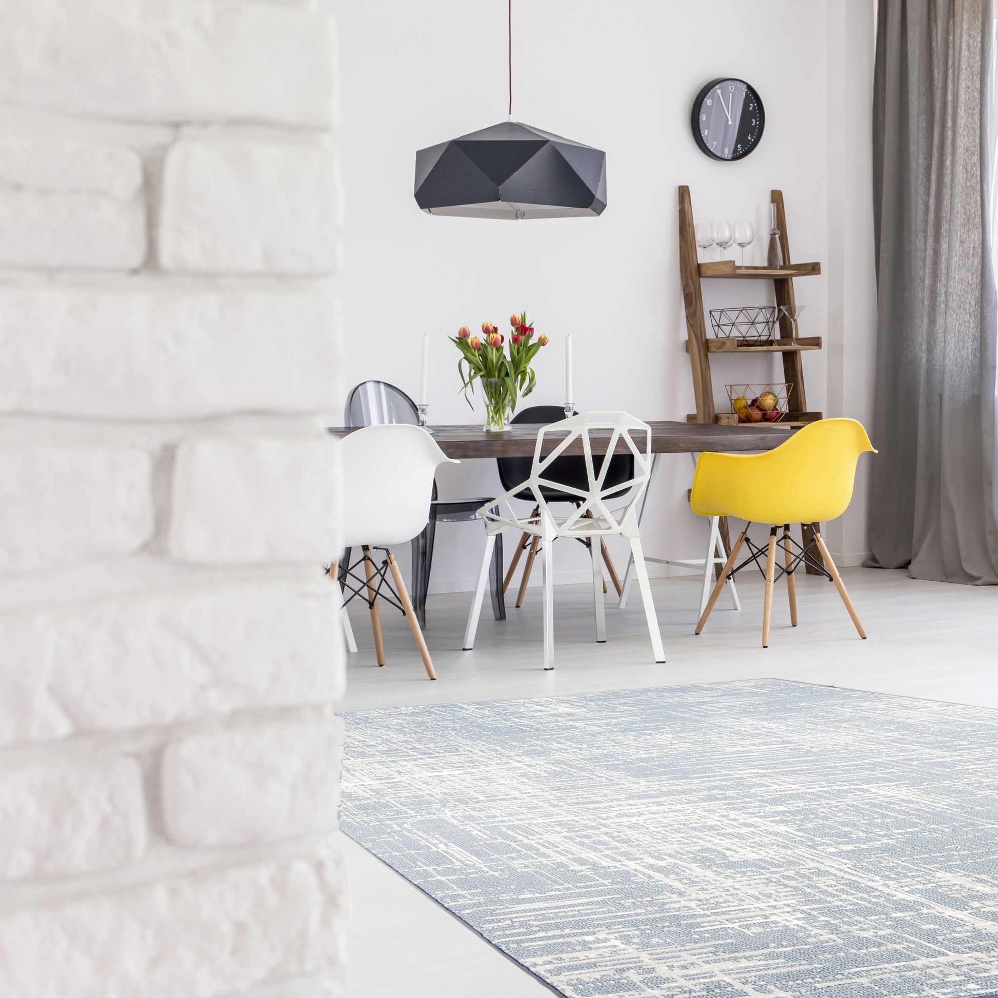 Dynamic Rugs Mysterio  Blue  Contemporary
