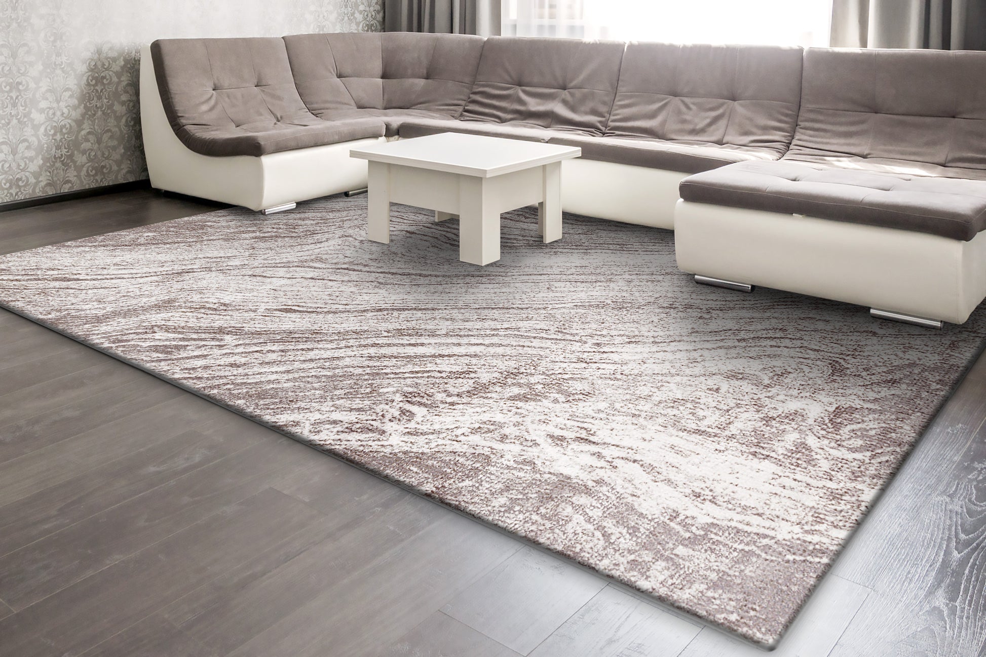 Dynamic Rugs Obsession  Cream Taupe  Modern
