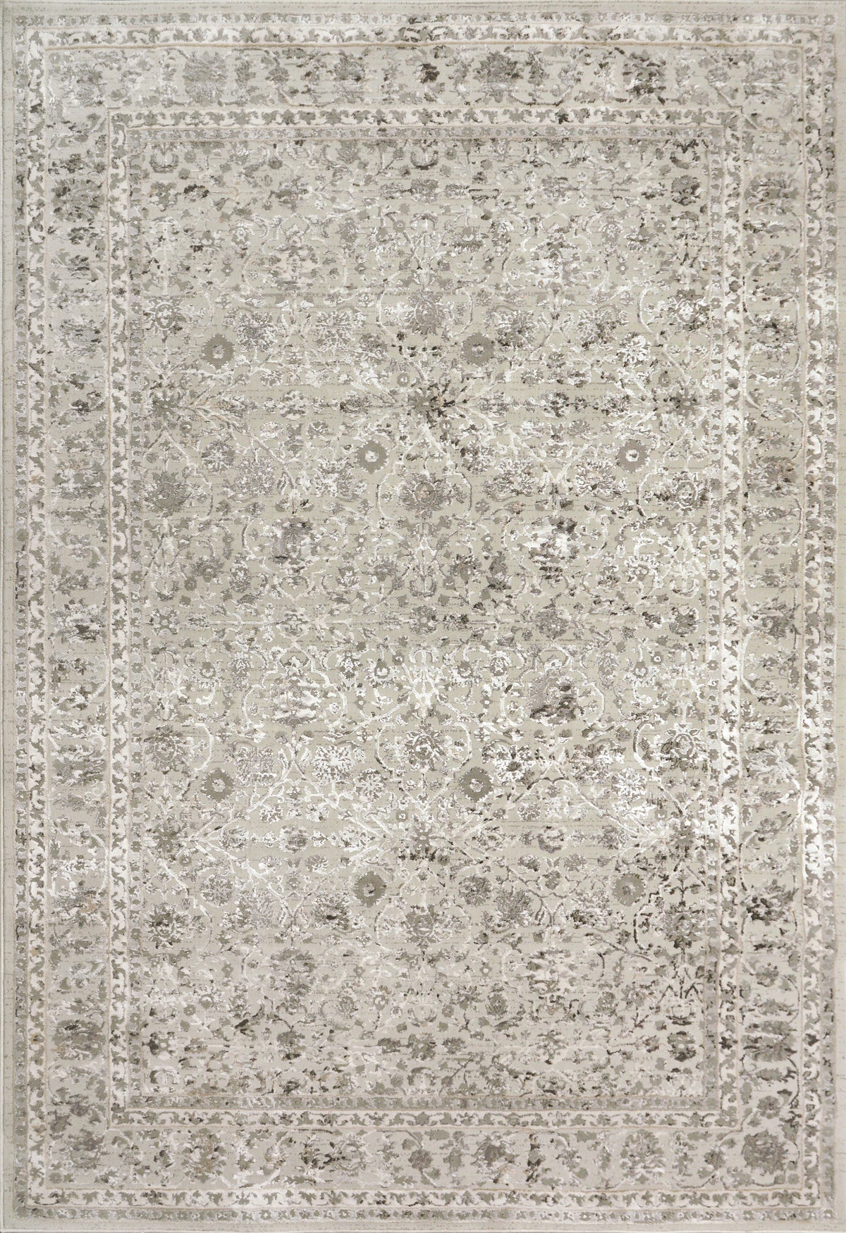 Dynamic Rug Ivory Dynamic Rugs Renaissance 3151 Ivory Grey Transitional Machine-Made Rug ...