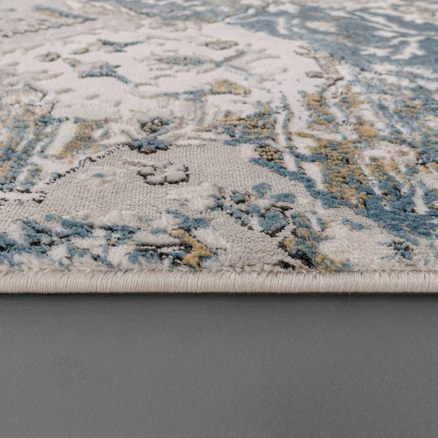 Dynamic Rugs Reha  Cream Beige Blue  Traditional