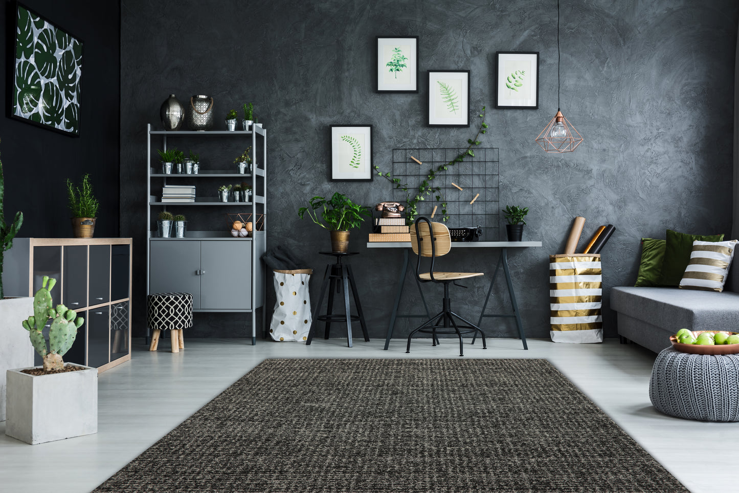 Dynamic Rugs Mehari  Dark Grey Ivory  Contemporary