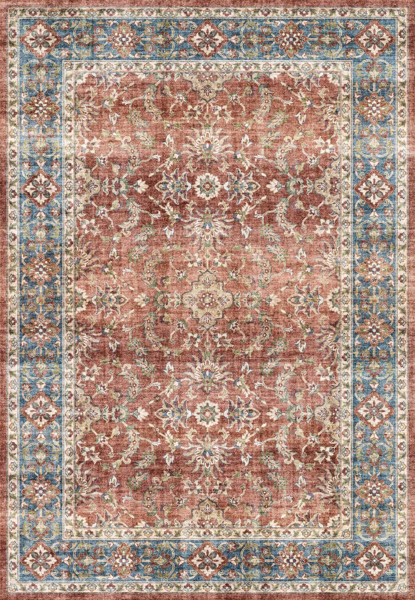 Dynamic Rugs Elise  Red Blue Beige  Traditional