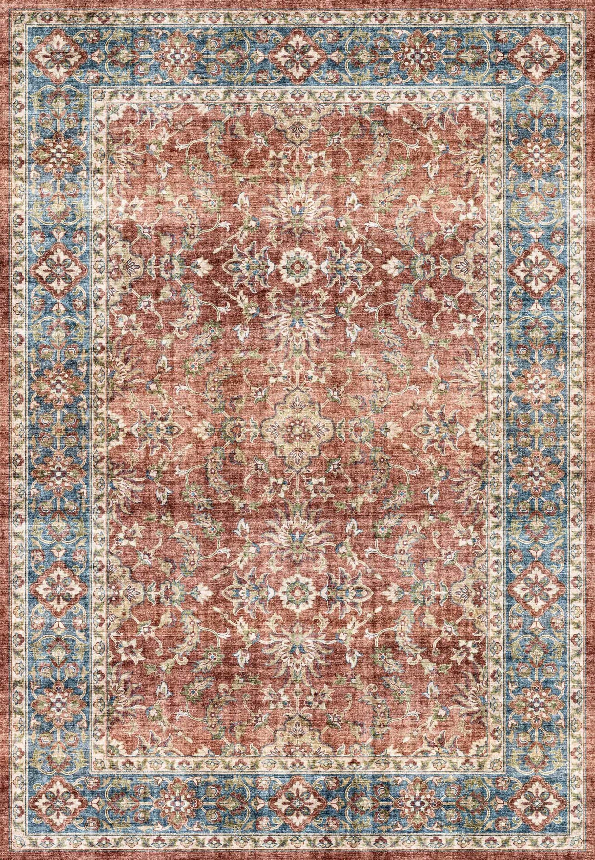 Dynamic Rugs Elise  Red Blue Beige  Traditional