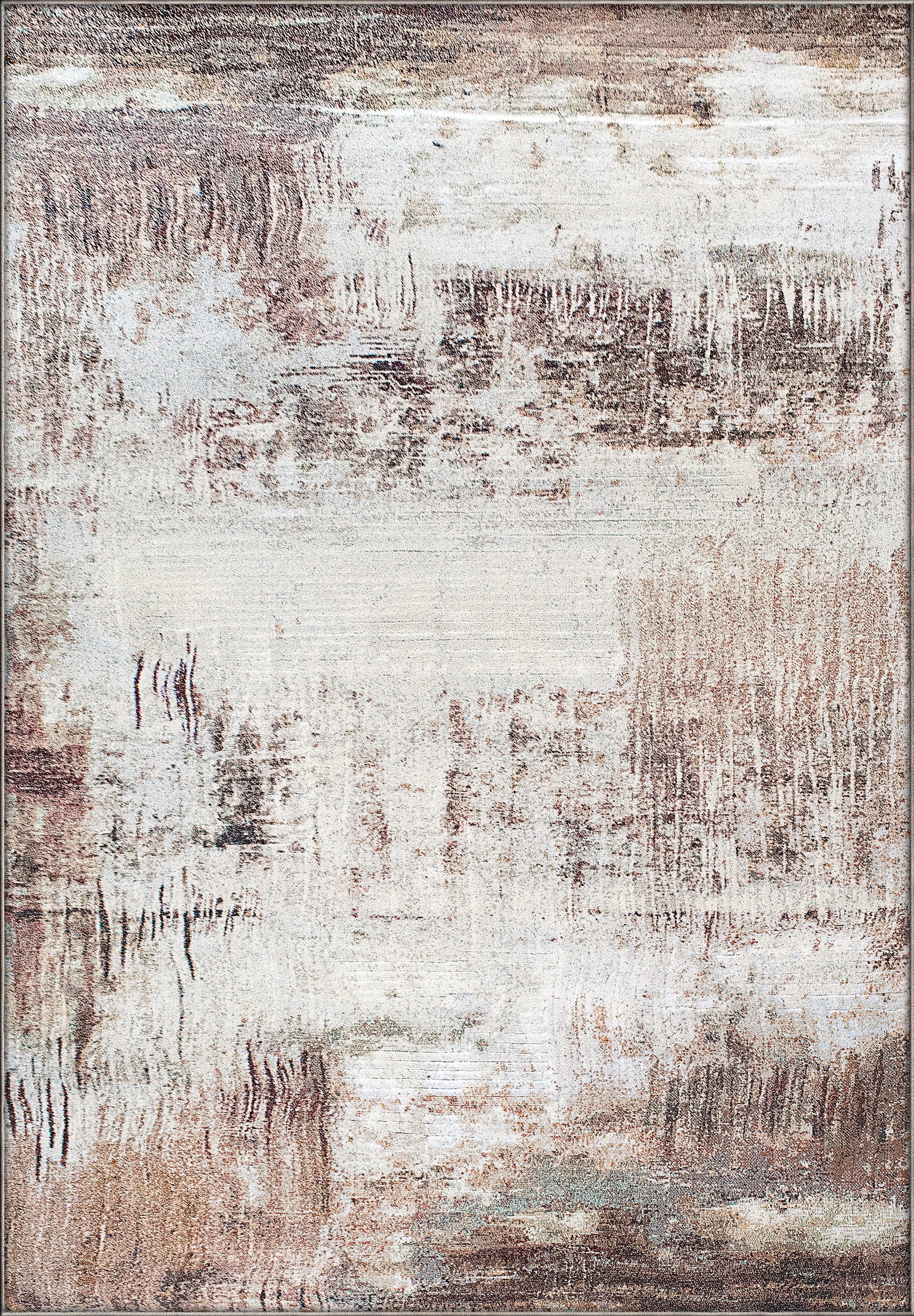 Dynamic Rugs Eclipse  Beige Rust  Contemporary