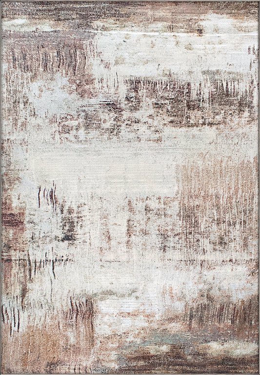 Dynamic Rugs Eclipse  Beige Rust  Contemporary