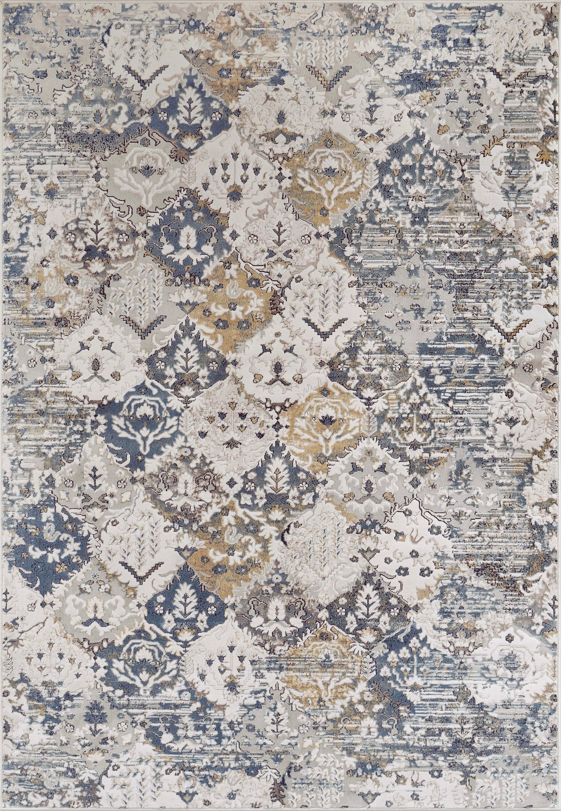 Dynamic Rugs Reha  Cream Beige Blue  Traditional